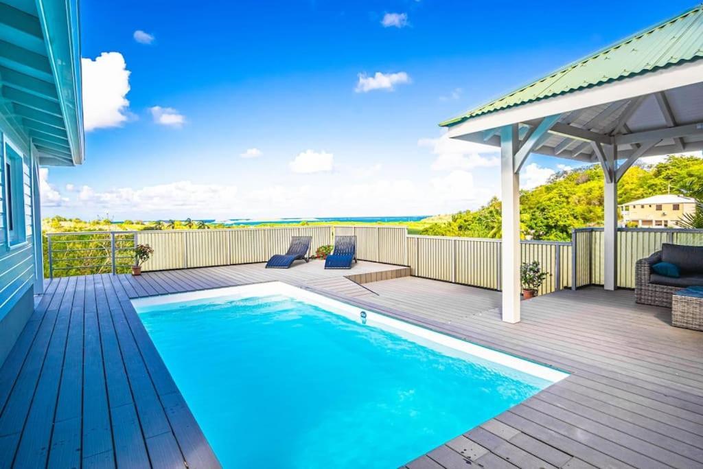 Magnifique Villa Piscine, Vue Mer, 8 Km Plages Le François Esterno foto